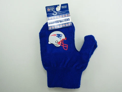VINTAGE New England Patriots NFL Stadium Mittens Winter Glove Adult OSFA Warm Up Cover
