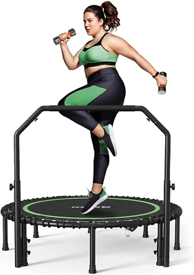 BCAN 450/550 LBS Foldable Mini Trampoline, 40"/48" Fitness 48IN-H-Green