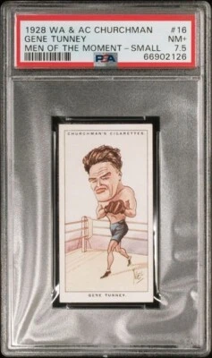 1928 WA & AC Churchman #16 Gene Tunney PSA 7.5 *Men of the Moment - Small* - Image 1 of 2