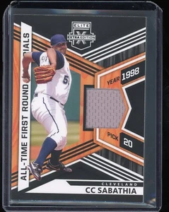2021 Panini Elite Extra Edition All-Time First Round Materials CC SABATHIA - Picture 1 of 2