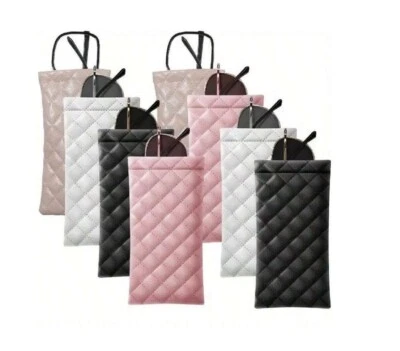 Glasses Case Pouch PU Leather Spring Close Soft Case Glasses / Sunglasses/ Phone