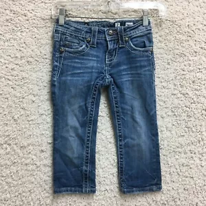Miss Me Jeans 7 Girls Youth Blue Capri Studded Medium Wash Denim Stretch Casual - Picture 1 of 13
