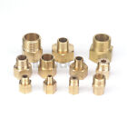 (2) 1/8"-1/2" BSP M10-M14 Female to Male Reducing Brass Connector Hex Reducer