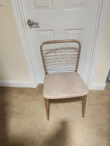 Cosco Hamilton Fashion Fold Chair | Tan + Condition | Mid-Century Mod EUC Cover