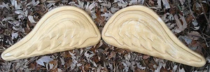 Angel wings plastic mold each wing 13" x 6" x 3/4" plaster concrete mould - Picture 1 of 3