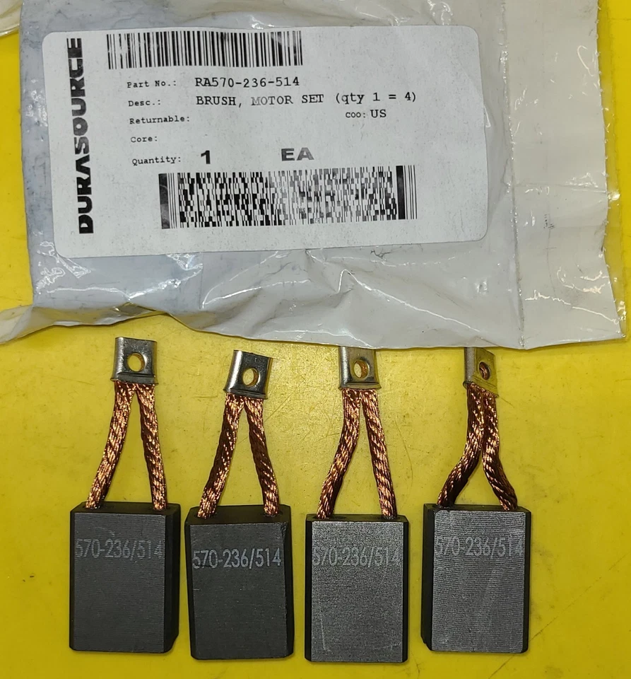 Juego de cepillo, motor OEM Raymond 570-236/514 (cantidad 1 = 4 cepillos) Foto 1 de 1