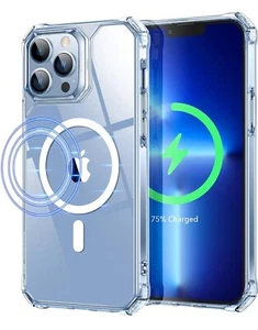 Magnetic Case Air Armour with HaloLock Compatible with iPhone 14 Pro 6.1in,Clear - Picture 1 of 6