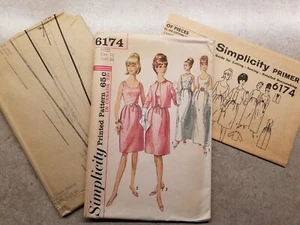 UNUSED FF Vtg 1965 Simplicity Sewing Pattern 6174 Womens Dress Size 16 Bust 36 - Picture 1 of 3