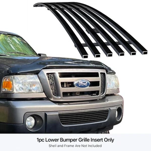 Fits 2006-2012 Ford Ranger Black Lower Bumper Billet Grille Grill Insert - Picture 1 of 7