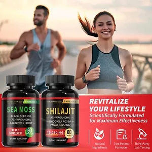 Dynamic Vitality Bundle - Sea Moss Multivitamin & Shilajit Power Combo - Picture 1 of 5