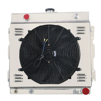 2 Row Radiator+Shroud Fan Relay For 1972-79 73 Dodge D B W 100 200 300 D150 5.2L - Изображение 1 из 4