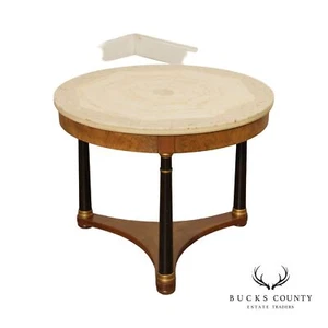 Fine Arts Furniture French Empire Style Round Marble Top Cocktail Table - Picture 1 of 12