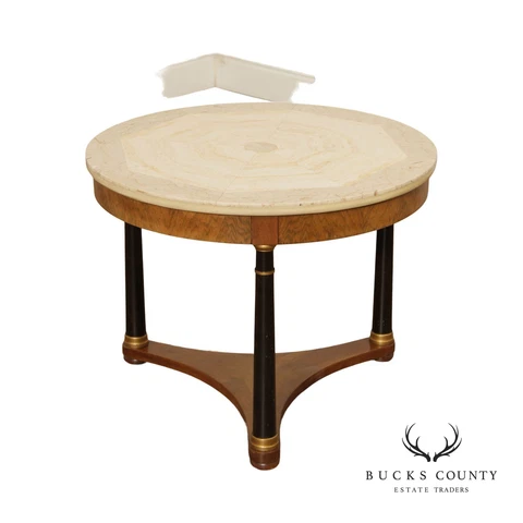Fine Arts Furniture French Empire Style Round Marble Top Cocktail Table Cover