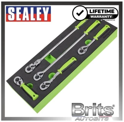 Sealey Siegen 1/4"Sq 5pc Ratchet Wrench Set Flip Reverse – S01290 - Image 1 of 4