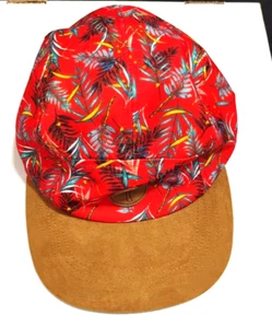 Vintage Hawaiian Tree Hat Snapback Baseball Cap YOUTH KIDS Blue Red Brown - Picture 1 of 4