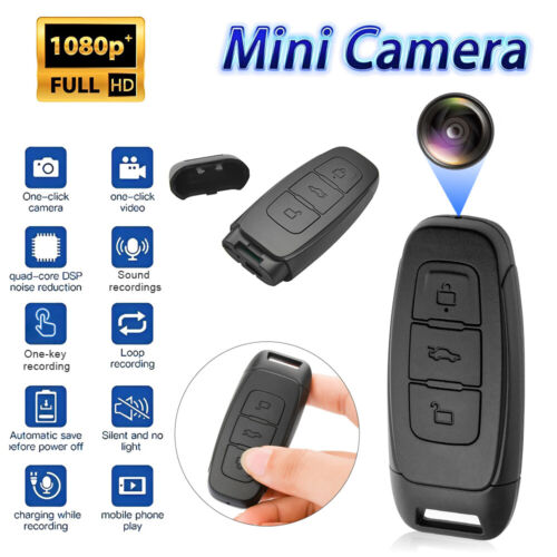 1080 Mini Camera Car Key Fob DVR Motion Detection Cam HD Video Voice Recorder DV