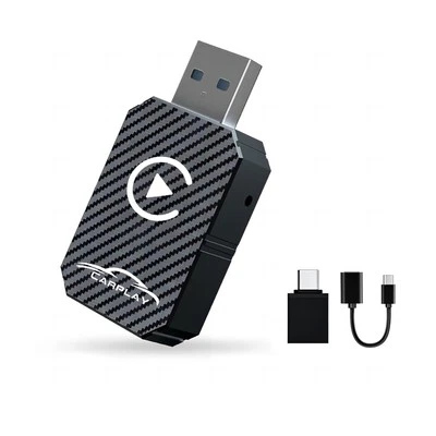 Adattatore Wireless CarPlay aggiornato al 2025, converte CarPlay cablato di fabb - Immagine 1 di 4