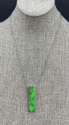Barse Slider Necklace- Lime Turquoise- Sterling Silver- NWT - Image 1 of 4