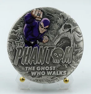 Tuvalu 2023 - Il Fantasma - Moneta d'argento anticato colorata da 2 once - Foto 1 di 7