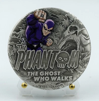 Tuvalu 2023 - Il Fantasma - Moneta d'argento anticato colorata da 2 once - Immagine 1 di 4