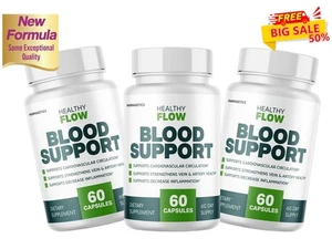 Healthy Flow Blood Support, Cardiovascular Circulation - 60 Capsules 3PACK - Picture 1 of 14