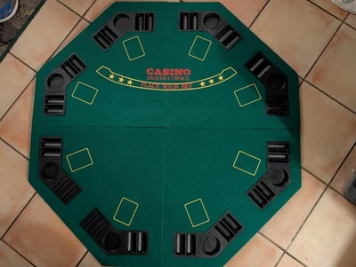 Casino Dealer's Choice Poker Table Top Folding Set Casino Game - Image 1 of 2