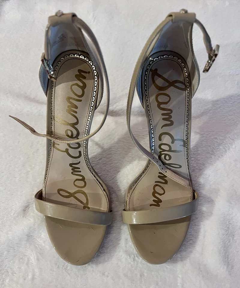 Sam Edelman Women’s Patti Nude Ankle Strap Heels Size 6.5 - Image 1 of 4