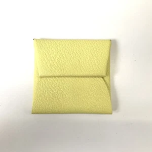 HERMÈS Bastia Coin Case – Chevre Leather – Yellow – B Stamp – Made in France - Picture 1 of 24