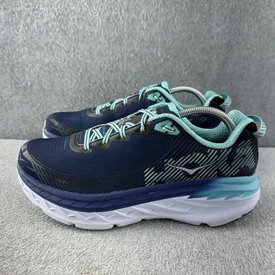 Hoka One One Bondi 5 Running Shoes Women's Size 11 Blue White Athletic Sneakers - Image 1 of 4