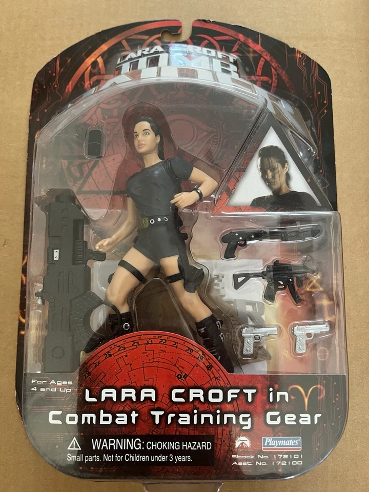 Playmates Toys Lara Croft Tomb Raider Combat Training Gear 6" Figure S131