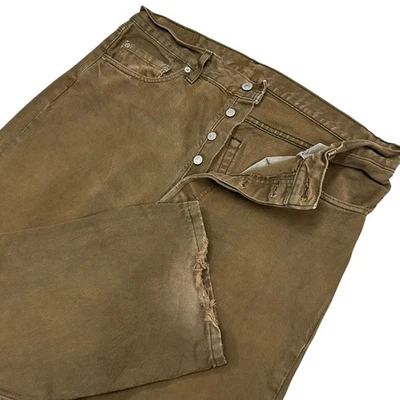 Pantalones de mezclilla vintage Levis 501XX hechos en EE. UU. para hombre 36X32 marrón botón mosca etiqueta grasa Foto 1 de 4