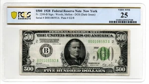 Fr. 2200-B 1928 Federal Reserve Note. PCGS Banknote Very Fine 25 - Picture 1 of 2
