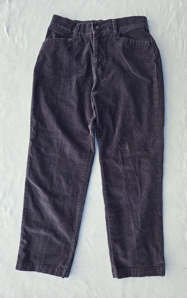 Pantalones Lee para mujer 8P Petite de pana carbón en la cintura elásticos pierna recta Foto 1 de 4