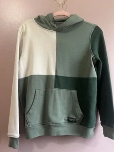 Abercrombie & Fitch Kids Pullover Hoodie Green / Tan Size 13/14 - Picture 1 of 8