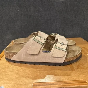 Birkenstock Arizona Soft Footbed Sandcastle Nubuck, Size 39 Narrow - Picture 1 of 8