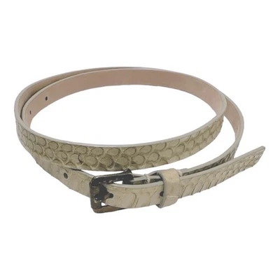 J. Crew Snakeskin Leather Thin Waistbelt Size Medium - Image 1 of 4