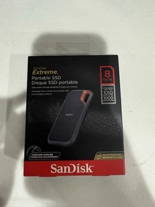 SanDisk - Extreme Portable 8TB External USB-C NVMe SSD - Black - Afbeelding 1 van 1