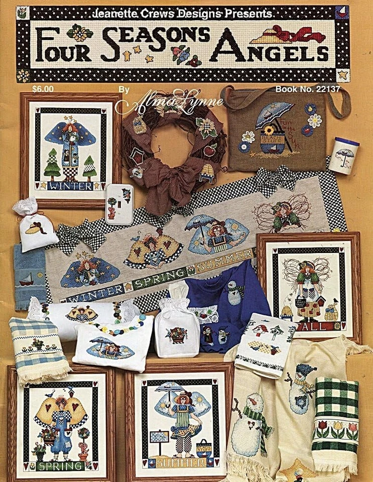 Jeanette Crews Designs  Cross Stitch chart  Four Seasons Angels - Image 1 of 1