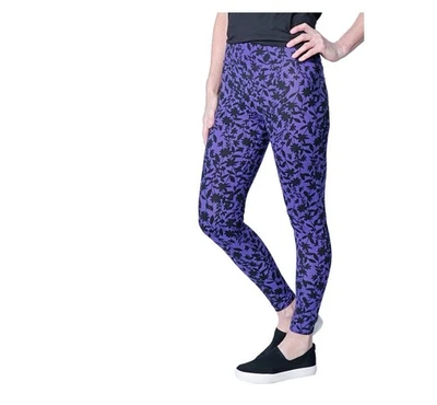 Женские леггинсы для йоги Cuddl Duds Flexwear цвет: глициния цветочный размер большой - Изображение 1 из 4