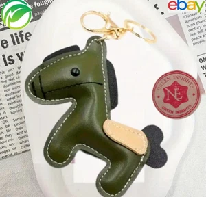 Hand Made Hand-Sewn Leather Horse Pony Hot cute bag key Ring Keychain Pendant - Picture 1 of 13