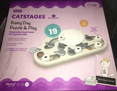 Игрушка-головоломка для кошек Catstages Nina Ottosson 19 скрытых чашек разум дождливый день - Изображение 1 из 4