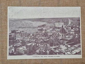 Bari nell'800 Panorama del Molo vecchio Puglia - Picture 1 of 1