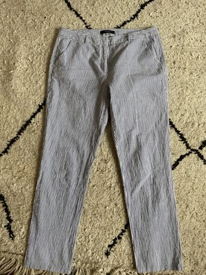 MAX MARA WEEK Pantalón Estirado Rayas Cigarrillo Azul y Blanco UK14 Foto 1 de 4