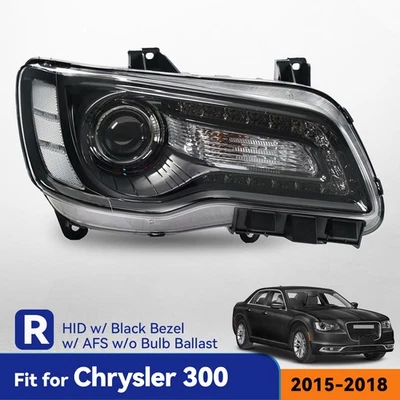 HID/Xenon Headlight w/ AFS W/O Bulb For 2015-2023 Chrysler 300 Right Passenger Foto 1 de 4