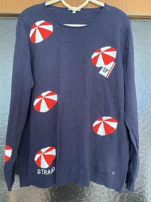 STRANDFEIN 1/1 Arm Pullover Gr 46 Dunkelblau - Beachte Beschreibung! - Bild 1 von 4