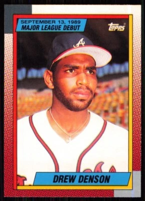 1990 Topps Major League Debut 1989 Drew Denson Atlanta Braves #30 - Image 1 of 2