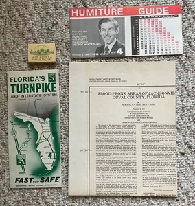 Jacksonville,FL collectibles (WJXT, Fl Turnpike,Alhambra,Duval Cty. Flood map) - Picture 1 of 2