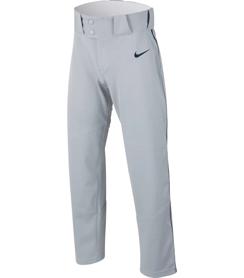 Nike Vapor Select Baseball Pants Gray w/Black Piping BQ6443-052 Boys Size Large
