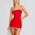 Mini robe NEUVE strass cristal strass rouge feu Retrofete Regina - Petite