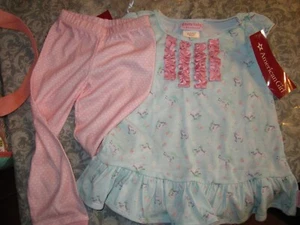 American Girl BITTY BABY LAMBIE PJ'S PAJAMAS FOR GIRLS SIZE SMALL SZ 3 NWTS - Picture 1 of 2